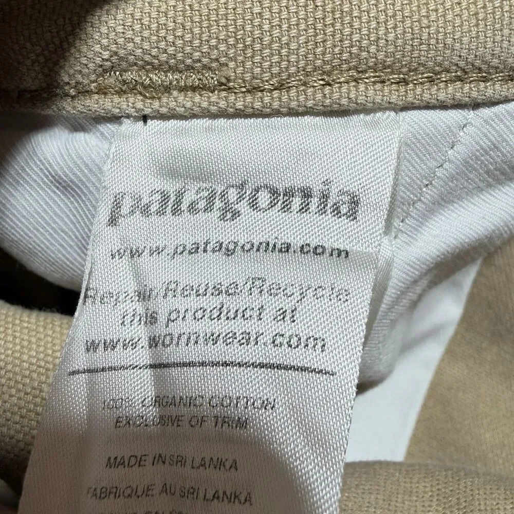 Patagonia Stand Up Shorts Men’s 34 Tan Organic Cotton Canvas 6”Heritage VTG
